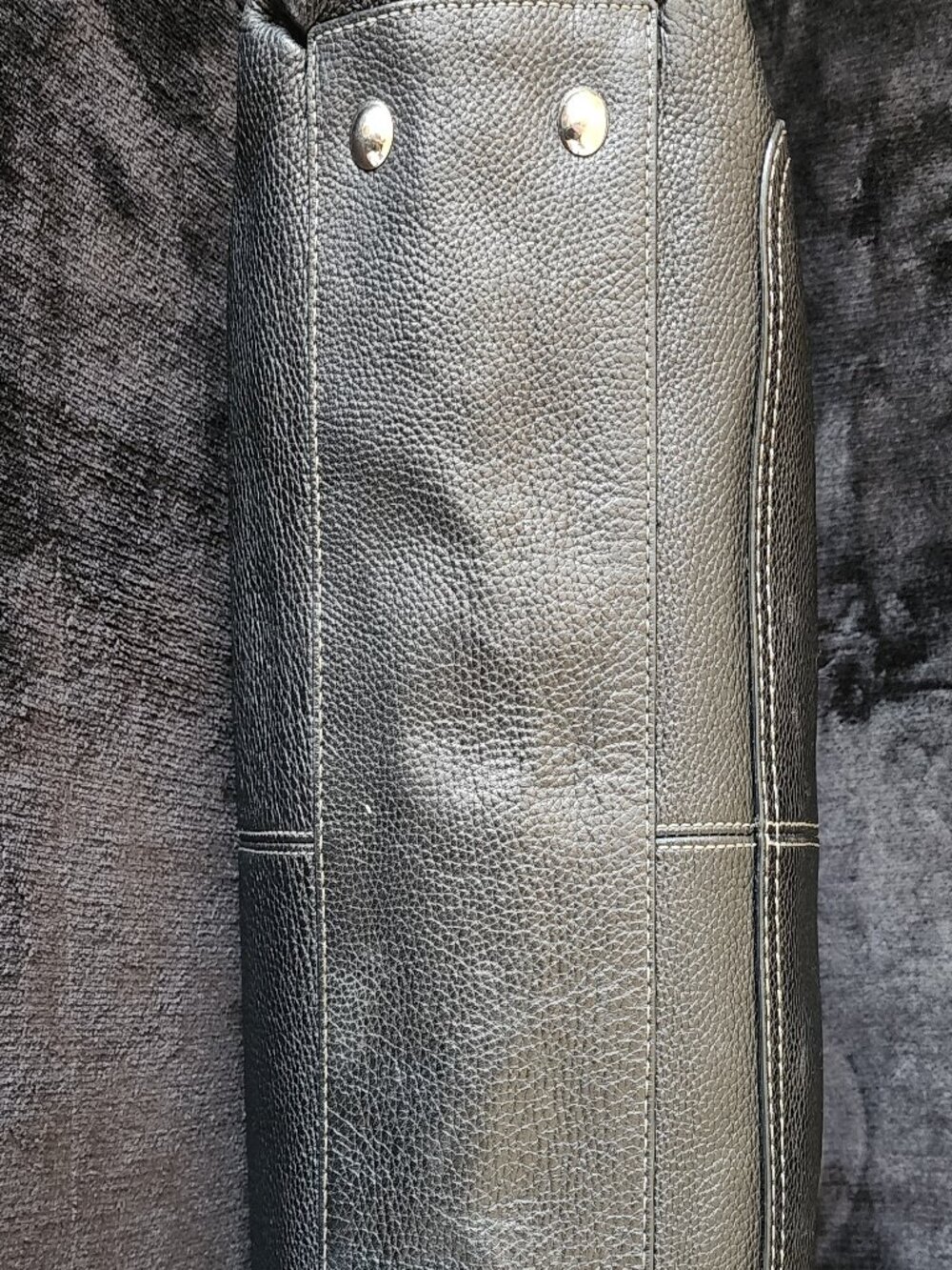 Coach Penelope Black Pebbled Leather Satchel Shoulder Bag - Picture 5 of 11